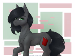 Size: 3150x2362 | Tagged: safe, artist:chrystal_company, oc, oc only, species:earth pony, species:pony, abstract background, earth pony oc, solo