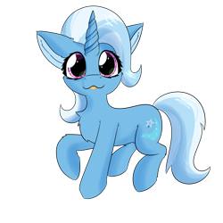 Size: 2362x2362 | Tagged: safe, artist:jubyskylines, character:trixie, species:pony, species:unicorn, cheek fluff, chest fluff, cute, diatrixes, ear fluff, female, high res, leg fluff, mare, simple background, solo, tongue out, transparent background