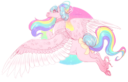 Size: 1280x818 | Tagged: safe, artist:sadelinav, oc, oc only, oc:misha, species:pegasus, species:pony, g4, bow, choker, female, mare, simple background, solo, tail bow, transparent background, two toned wings, wings