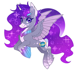 Size: 1280x1178 | Tagged: safe, artist:sadelinav, oc, oc only, oc:spectral seas, species:alicorn, species:pony, g4, female, mare, simple background, solo, transparent background, two toned wings, wings