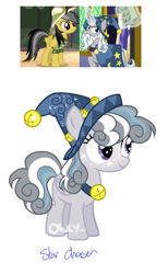 Size: 924x1500 | Tagged: safe, artist:owl-clockwork, character:daring do, character:star swirl the bearded, oc, oc:star chaser, parent:daring do, parent:star swirl the bearded, species:pegasus, species:pony, g4, crack shipping, female, filly, offspring, parents:daringswirl, shipping, simple background, white background