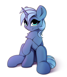 Size: 1800x2077 | Tagged: safe, artist:hitbass, oc, oc only, oc:paamayim nekudotayim, species:pony, species:unicorn, g4, cheek fluff, chest fluff, female, looking at you, raised hoof, simple background, sitting, solo, white background