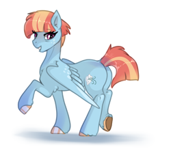 Size: 4053x3849 | Tagged: safe, artist:mylittlegodzilla, character:windy whistles, species:pegasus, species:pony, g4, female, mare, simple background, smiling, solo, white background