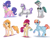 Size: 4186x3211 | Tagged: safe, artist:mylittlegodzilla, character:cloudy quartz, character:cookie crumbles, character:pear butter, character:posey shy, character:twilight velvet, character:windy whistles, species:earth pony, species:pegasus, species:pony, species:unicorn, g4, female, mare, mom six, simple background, white background