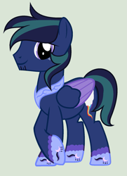 Size: 1217x1677 | Tagged: safe, artist:lominicinfinity, oc, oc:knight star, species:pegasus, species:pony, g4, male, simple background, solo, stallion