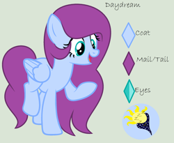 Size: 2088x1708 | Tagged: safe, artist:lominicinfinity, oc, oc:daydream, species:pegasus, species:pony, g4, female, mare, reference sheet, simple background, solo