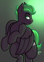 Size: 2894x4093 | Tagged: safe, artist:aidraws, oc, oc only, oc:villainshima, species:pegasus, species:pony, g4, big wings, male, simple background, solo, stallion, wings