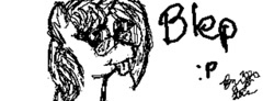 Size: 1280x472 | Tagged: safe, artist:bryastar, oc, oc only, oc:bright star, g4, blep, miiverse, monochrome, tongue out