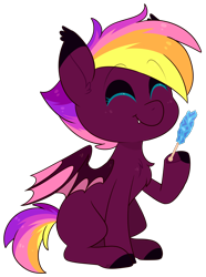 Size: 1760x2360 | Tagged: safe, artist:jetjetj, part of a set, oc, species:bat pony, species:pony, g4, commission, cute, female, mare, simple background, solo, transparent background, ych result