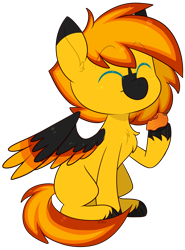 Size: 1804x2436 | Tagged: safe, artist:jetjetj, part of a set, oc, species:pegasus, species:pony, g4, colored wings, commission, cute, fruit, male, simple background, solo, stallion, transparent background, two toned wings, wings, ych result