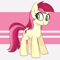 Size: 4000x4000 | Tagged: safe, artist:handgunboi, character:roseluck, species:earth pony, species:pony, g4, absurd resolution, cute, cuteluck, female, simple background, solo