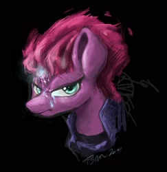 Size: 2266x2328 | Tagged: safe, artist:th3ipodm0n, character:tempest shadow, species:pony, species:unicorn, g4, broken horn, bust, female, horn, portrait, solo