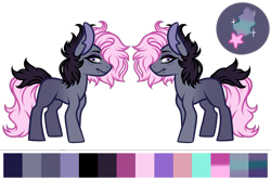 Size: 1575x1054 | Tagged: safe, artist:sweethearttarot, oc, oc only, species:earth pony, species:pony, g4, color palette, commission, cutie mark, donkey ears, reference sheet, simple background, solo, transparent background
