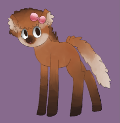 Size: 643x661 | Tagged: safe, artist:archego-art, oc, oc only, g4, bow, hair bow, maned wolf pony, tongue out