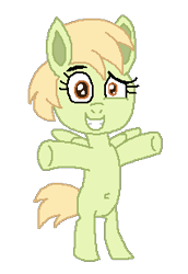 Size: 213x310 | Tagged: safe, artist:drypony198, oc, oc only, oc:elena, species:pegasus, species:pony, g4, belly button, bipedal, cream heart's sister, cute, female, filly, simple background, solo, transparent background, wings