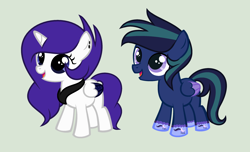 Size: 2769x1681 | Tagged: safe, artist:lominicinfinity, oc, oc only, oc:infinitia, oc:knight star, species:alicorn, species:pegasus, species:pony, g4, colt, female, filly, male, simple background, two toned wings, wings