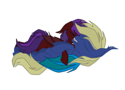 Size: 1451x1043 | Tagged: safe, artist:cosmiceclipsed, derpibooru original, oc, oc only, oc:scarlet eclipse, oc:silver eclipse, species:bat pony, species:pony, g4, bat pony oc, bat wings, cuddling, cute, ear fluff, eyes closed, fangs, female, male, mare, membranous wings, simple background, sleeping, solo, stallion, transparent background, wings