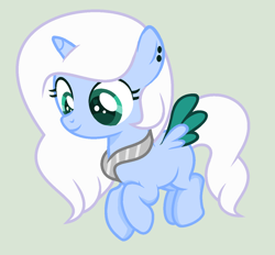 Size: 1257x1169 | Tagged: safe, artist:lominicinfinity, oc, oc:frostdrop, species:alicorn, species:pony, g4, female, filly, simple background, solo, two toned wings, wings