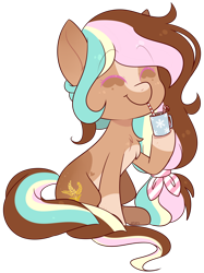 Size: 1940x2592 | Tagged: safe, artist:jetjetj, part of a set, oc, oc only, oc:pastry pudding, species:earth pony, species:pony, g4, commission, female, mare, simple background, sitting, smiling, solo, transparent background, ych result