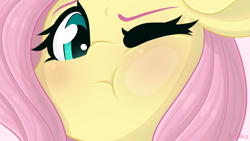 Size: 7680x4320 | Tagged: safe, artist:ev04ka, artist:ev04kaa, rcf community, character:fluttershy, species:pegasus, species:pony, g4, :t, absurd resolution, against glass, blushing, cute, glass, one eye closed, shyabetes, solo