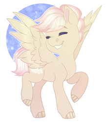 Size: 2000x2300 | Tagged: safe, artist:sadelinav, oc, oc only, oc:cornetto, species:pegasus, species:pony, g4, commission, cute, happy, male, simple background, smiling, solo, transparent background, wings, ych result