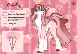 Size: 3500x2454 | Tagged: safe, artist:clay-bae, oc, oc:cake pop, parent:cheese sandwich, parent:pinkie pie, parents:cheesepie, species:earth pony, species:pony, g4, female, mare, offspring, solo