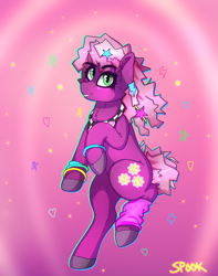 Size: 1042x1324 | Tagged: safe, artist:aaa-its-spook, character:cheerilee, species:pony, g4, 80s, 80s cheerilee, accessories, female, mare, solo