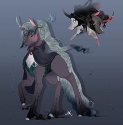 Size: 843x854 | Tagged: safe, artist:bunnari, character:king sombra, oc, species:pony, species:unicorn, g4, clothing, male, stallion
