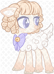 Size: 857x1183 | Tagged: safe, artist:sweethearttarot, oc, oc only, species:pony, species:sheep, g4, bell, sheep pony, simple background, solo, transparent background