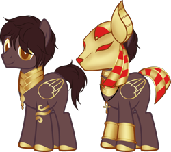 Size: 2088x1855 | Tagged: safe, artist:sweethearttarot, oc, oc only, species:pony, g4, ankh, egyptian, mask, simple background, solo, transparent background