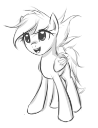Size: 390x511 | Tagged: safe, artist:fajeh, generic pony, simple background, sketch, solo, white background