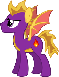 Size: 2361x3073 | Tagged: safe, artist:gray-gold, species:dracony, hybrid, ponified, simple background, solo, spyro the dragon, transparent background, vector