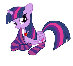 Size: 5000x4500 | Tagged: safe, artist:jcosneverexisted, artist:northernthestar, character:twilight sparkle, character:twilight sparkle (alicorn), species:alicorn, species:pony, absurd resolution, clothing, female, mare, simple background, socks, solo, stockings, striped socks, transparent background, vector