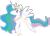 Size: 1335x971 | Tagged: safe, artist:alisonwonderland1951, character:princess celestia, species:pony, female, mare, simple background, solo, transparent background, vector