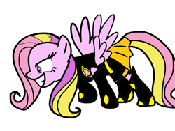 Size: 1024x768 | Tagged: safe, artist:omegaridersangou, character:fluttershy, g3, g4, dark lemonade, g3 to g4, generation leap, precure, pretty cure, recolor, yes! precure 5