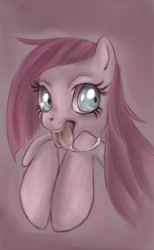 Size: 351x568 | Tagged: safe, artist:coffeechicken, character:pinkamena diane pie, character:pinkie pie, drool, female, solo