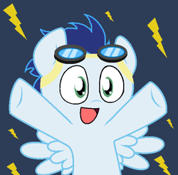 Size: 562x553 | Tagged: safe, artist:pupster0071, character:soarin', male, nya, solo