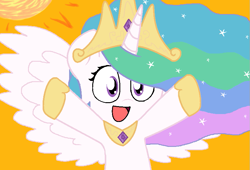 Size: 821x559 | Tagged: safe, artist:pupster0071, character:princess celestia, female, nya, solo