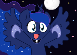Size: 779x554 | Tagged: safe, artist:pupster0071, character:princess luna, female, nya, solo