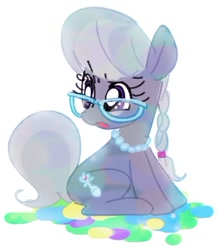 Size: 364x419 | Tagged: safe, artist:nmnkgskds, character:silver spoon, species:pony, female, glasses, pixiv, solo