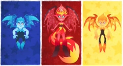 Size: 1217x656 | Tagged: safe, artist:disfiguredstick, character:snails, character:snips, character:sunset satan, character:sunset shimmer, equestria girls:equestria girls, g4, my little pony: equestria girls, my little pony:equestria girls, antagonist, demon, sunset satan, the fools, the queen