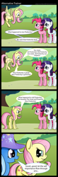 Size: 840x2550 | Tagged: safe, artist:subjectnumber2394, character:fluttershy, character:pinkie pie, character:rarity, character:trixie, comic, flutterbitch