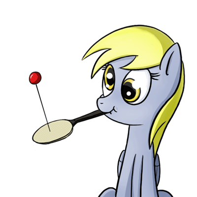 Size: 400x400 | Tagged: safe, artist:subjectnumber2394, character:derpy hooves, species:pegasus, species:pony, animated, ball, female, mare, mouth hold, paddle, paddleball, playing, simple background, solo, white background