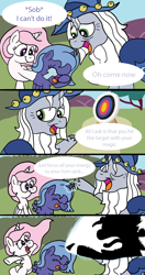 Size: 1552x2941 | Tagged: safe, artist:t-3000, character:princess celestia, character:princess luna, character:star swirl the bearded, cewestia, comic, filly, magic, pink-mane celestia, s1 luna, shoop da whoop, woona, young, younger