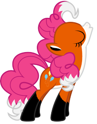 Size: 5336x6853 | Tagged: safe, artist:gray-gold, character:pinkie pie, absurd resolution, clothing, costume, female, furry pie, simple background, solo, the fox, transparent background, vector, what does the fox say?, ylvis