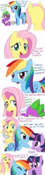 Size: 450x1747 | Tagged: safe, artist:negativefox, character:fluttershy, character:rainbow dash, character:twilight sparkle
