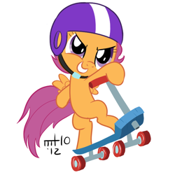 Size: 600x600 | Tagged: safe, artist:empty-10, character:scootaloo, species:pegasus, species:pony, scooter