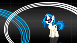 Size: 1920x1080 | Tagged: safe, artist:sirpayne, character:dj pon-3, character:vinyl scratch, abstract background, female, solo, wallpaper