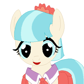 Size: 335x335 | Tagged: safe, artist:tomdantherock, character:coco pommel, episode:rarity takes manehattan, g4, my little pony: friendship is magic, animated, cocobetes, cute, female, fourth wall, licking, screen, solo