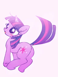 Size: 600x800 | Tagged: safe, artist:nmnkgskds, character:twilight sparkle, :o, blushing, dock, female, pixiv, plot, solo